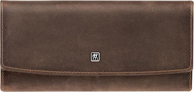 TWINOX Manicure and Pedicure Set, Travel case Set for Hands and feet, Nail Care, Genuine Leather, 5 Pieces, Brown