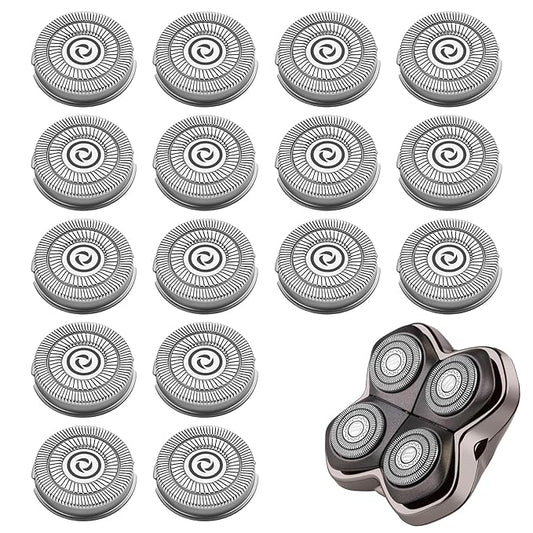 16 shaver replacement heads, compatible with Skull shaver Pitbull Gold PRO shaver replacement blades 4 heads
