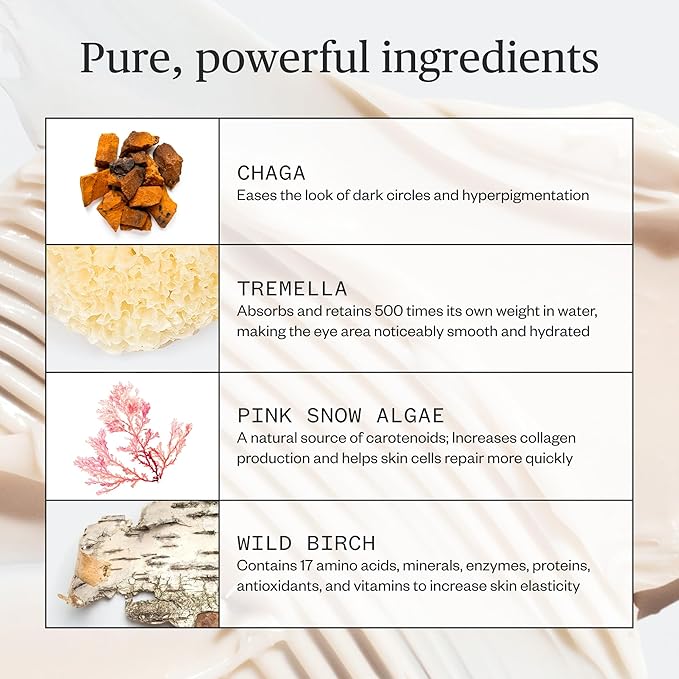 Ursa Major Forest Alchemy Eye Cream | Natural Under-Eye Moisturizer for Dark Circles, Fine Lines, Puffy Eyes and Wrinkles | Vegan, Cruelty-Free, Non-toxic, Unscented | 0.50 ounces