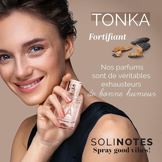 Solinotes Tonka Perfume for Women & Men, 1.7 Fl Oz/ 50 ML Eau De Parfum, Delicate Floral and Soothing Scent with Premium Ingredients - Clean Perfume, Cruelty Free, Vegan, Made in France