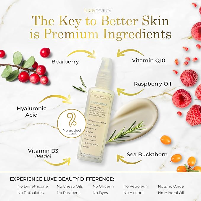 Non Greasy Hyaluronic Acid Moisturizer - Unscented Face Moisturizer & Unscented Lotion - No Fillers, Organic & Plant-Based Hyaluronic Acid Lotion - Anti Aging Body Lotion & Face Cream – Travel Size