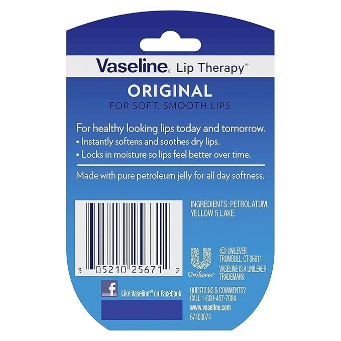 Vaseline Lip Therapy Original, 25 oz (Pack of 9)