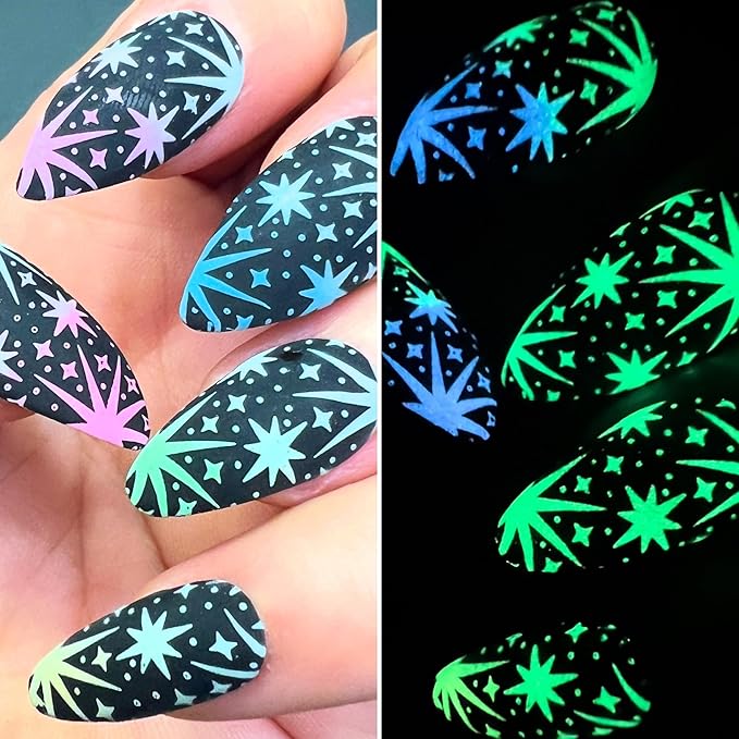 SheModern STICKY WHITE Opaque Stamping Polishes (Set of 3) For Nail Art Design Air Dry Collection. More Transfer Time with Tacky Surface for Easy Adhere of Pigment, Glitter