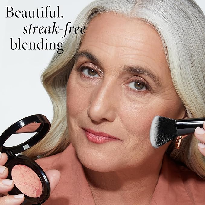 LAURA GELLER NEW YORK Baked Blush-n-Brighten Marbleized Blush + Angled Brush (01 Tropic Hues, 47mm)