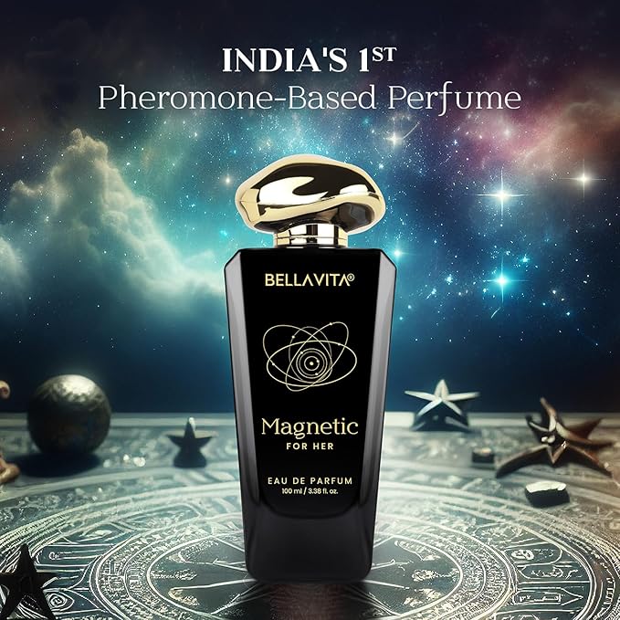 BELLAVITA Luxury Mood Collection MAGNETIC Perfume for Women 100ml | Pheromone Inspired Technology Long Lasting Fragrance | Notes of Rose, Jasmine and Cherry | Gourmet, Spicy Premium Fragrance