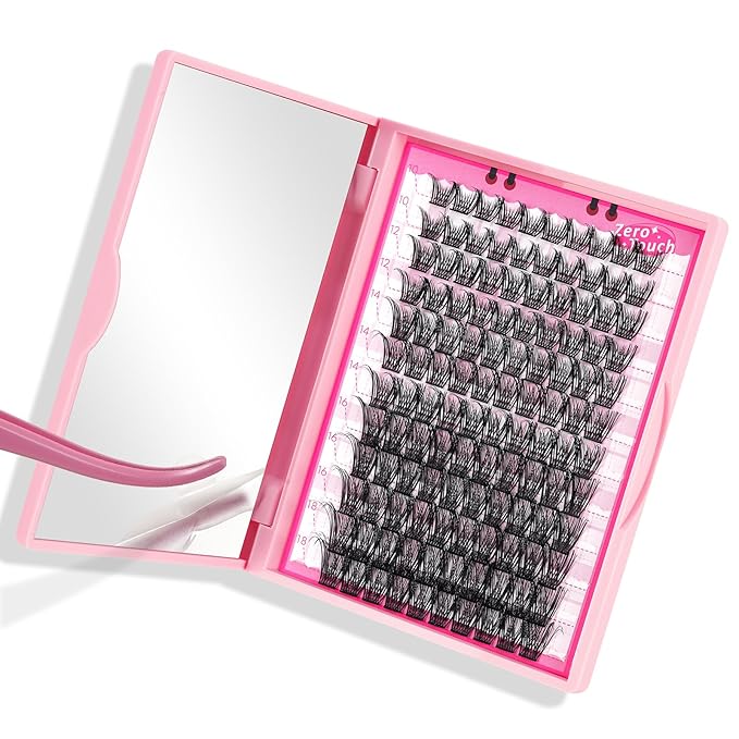 Lash Clusters, 120 Pcs Individual Cluster Lashes DIY Lash Extension Zero Bushy-D-10-18mix Eyelash Clusters Volume Wispy Lashes Super Thin Band Reusable Soft & Comfortable(Bushy-D-10-18 mix)