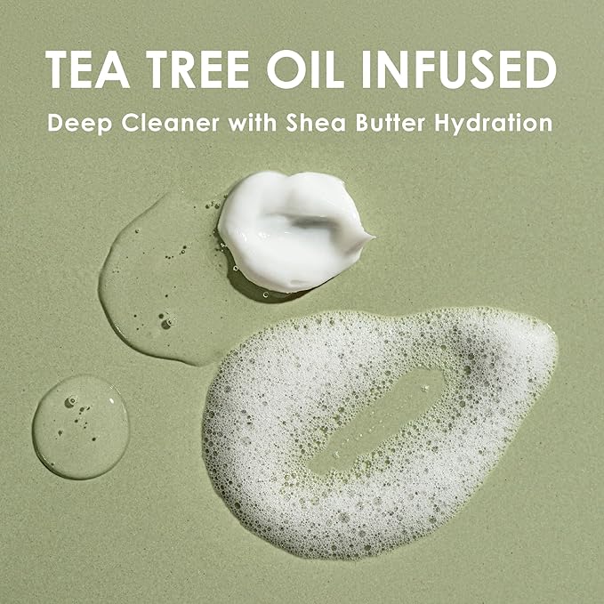 Eye Eco Age-Defying Tea Tree Eyelid and Facial Cleanser –Hydrating & Non-Irritating Cleanser – Infused with Shea Butter & Vitamin E - Vegan and Gluten-Free -180mL