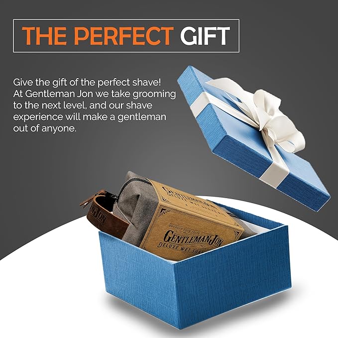 Deluxe Vintage Wet Shave Grooming Set for Men - Safety Razor, Brush, Alum Block, Soap, Bowl, Blades, Stand & Dopp Kit