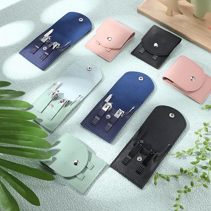 Lasnten 24 Set Manicure Set Bulk Nail Clippers Grooming Nail Kit Stainless Steel Professional Pedicure Kit Pedicure Tools with Travel Case Gifts for Men Women Personal(4 in 1,Fresh Colors)