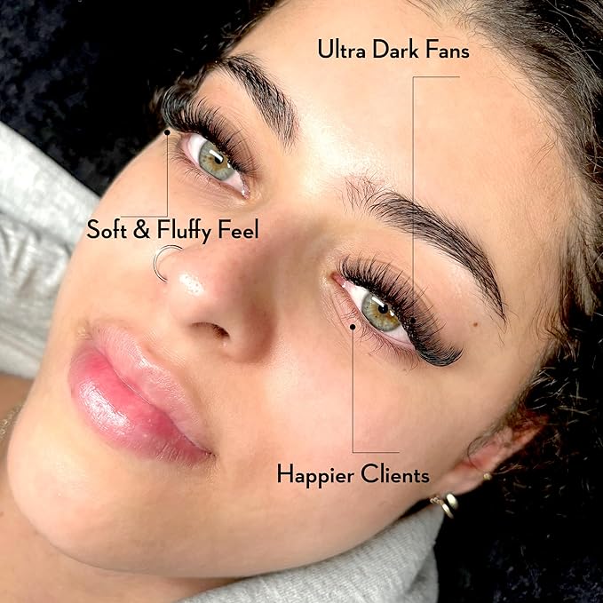 1000 Loose Premade Fans Eyelash Extensions, C Curl Volume Lashes,14D 20D 10D-0.07 Thickness, 9-16mm Fluffy Handmade Fan Mixed Tray