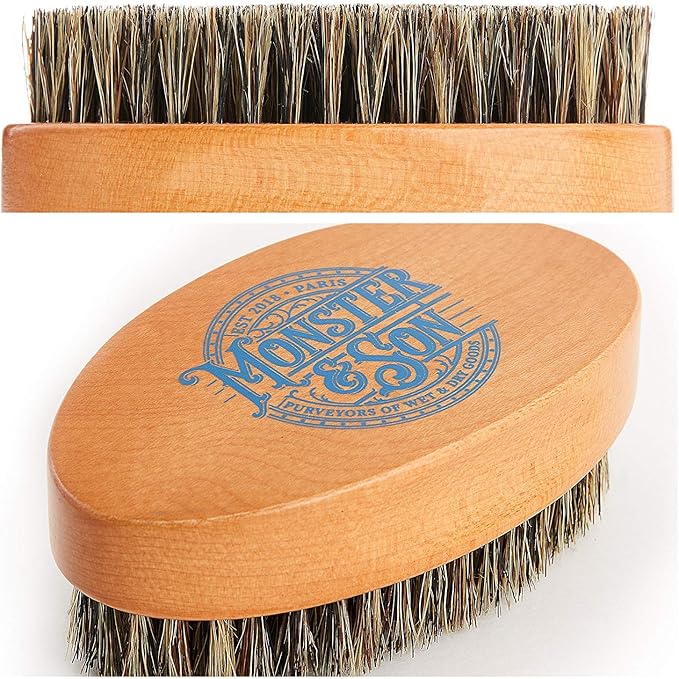 Monster&Son Premium 7-Item Organic Beard Kit - Beard Oil, Beard Balm, Beard Brush, Beard Comb, Scissors, Canvas Travel Bag - Male Grooming Kit in Gift Box - Great Mens Birthday Gift - Father's Day