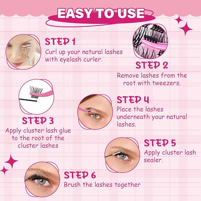 Lash Clusters, 120 Pcs Individual Cluster Lashes DIY Lash Extension Zero Touch-C-10-18mix Eyelash Clusters Volume Wispy Lashes Super Thin Band Reusable Soft & Comfortable(Tufted-D-10-18 mix)