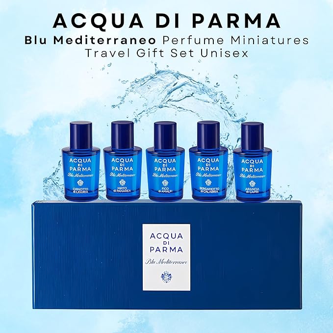 Acqua Di Parma Perfume Gift Set Blue Mediterraneo Variety Mini Splashes