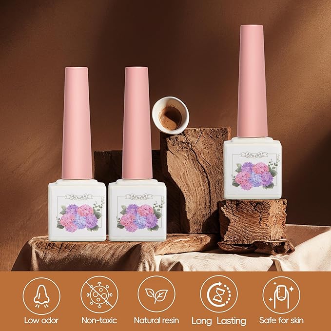 Adhere 6Pcs 12ML Cat Eye Gel Nail Polish Set,Colorful Light Reflective Glitter Cat Eye, Sparkling Diamond Magnetic Amber Shine Color with Magnet Autumn Winter Dark Cat Eye