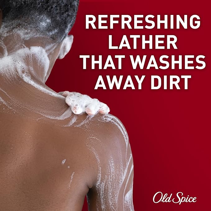 Old Spice Refreshing Body Wash for Men, 3X Defense, 24/7 Shower Fresh with Long Lasting Scent, Red Collection, Swagger with Cedarwood Scent, 33.4 oz (Pack of 4)