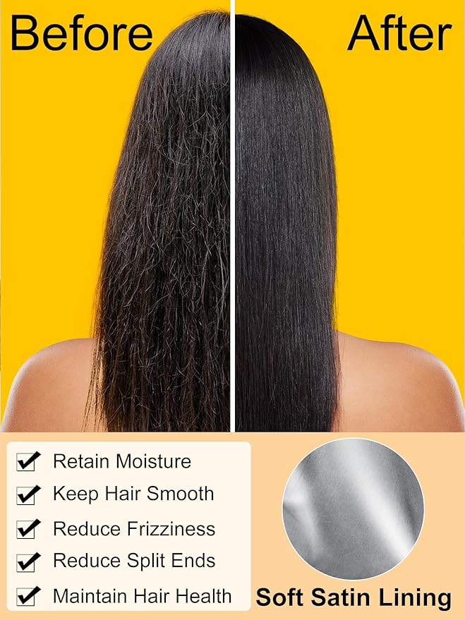 6 Pcs Satin Lined Scrub Caps Women Nurse Surgical Hat with Buttons Ponytail Working Adjustable Pouch Tie Back