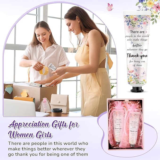 48 Sets Baby Shower Hand Cream Bulk Appreciation Baby Shower Favors Bridal Thank You Hand Cream for Guests Travel Size Lotion with Organza Bags