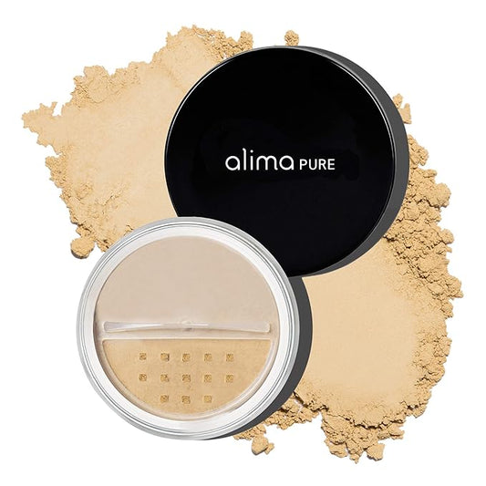 Alima Pure Satin Matte Foundation - Loose Mineral Powder, Oil Free Talc Free, Natural Makeup, Full Coverage .15 oz/4.5g