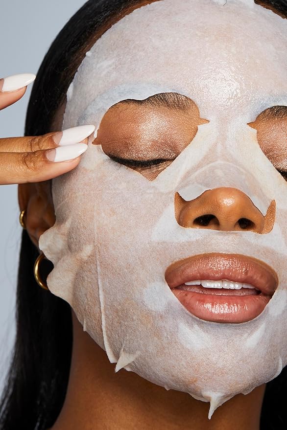 Pacifica Future Youth Time Shift Hydrogel Facial Mask, Multi-Peptide Anti-Aging Sheet Mask for Firming & Plumping, Ultra-Hydrating Serum-Infused Mask for Face & Neck, 100% Vegan