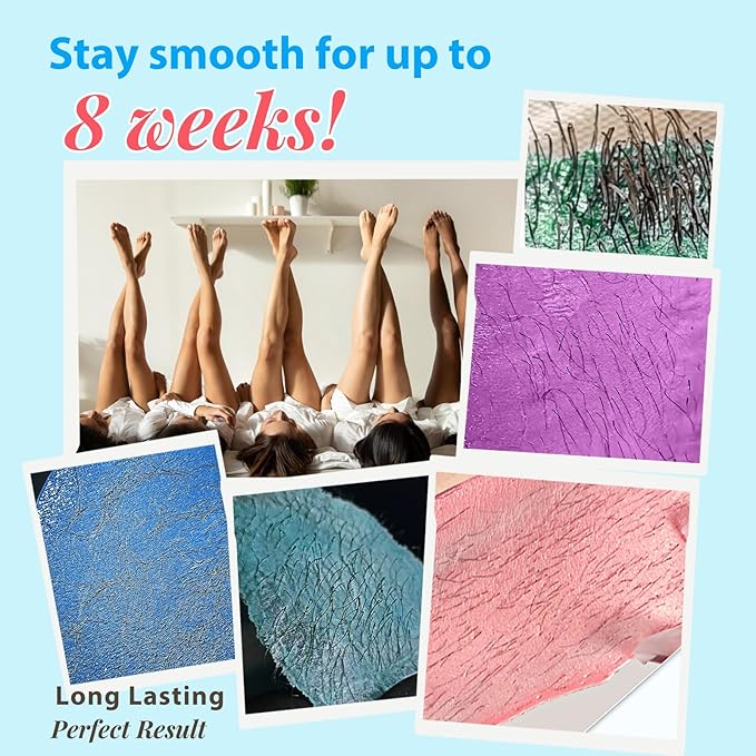 Complete Home Waxing Kit for Women: Face Brazilian Eyebrow Bikini Leg & Sensitive Skin - with 5 Packs Hard Wax Beads Digital Wax Warmer for Hair Removal