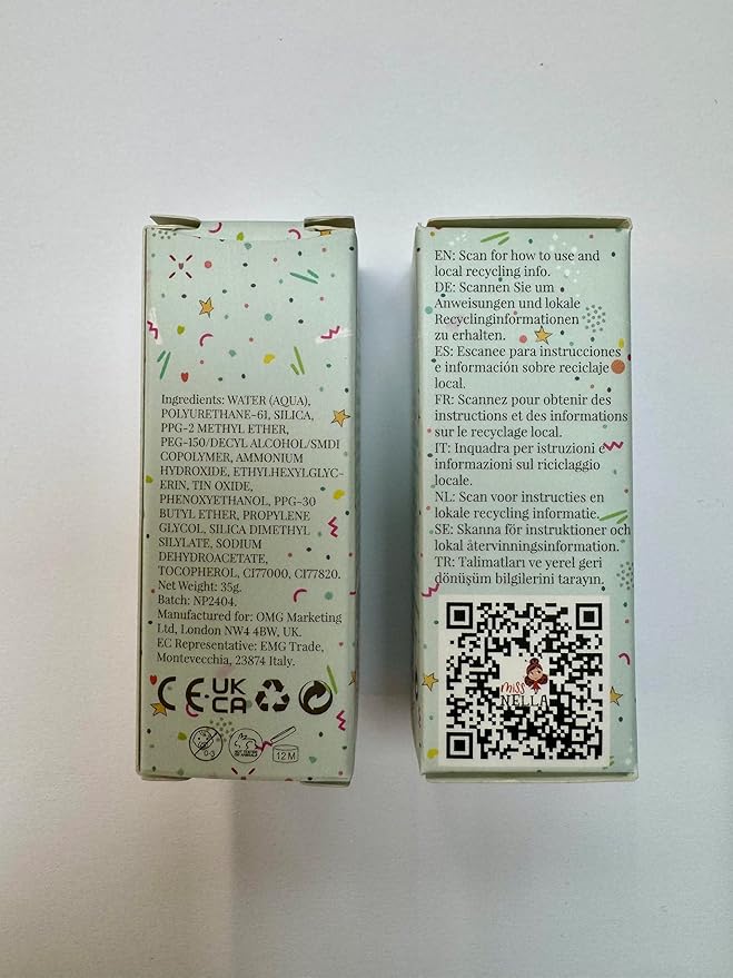 MISS NELLA Festive Dimond- Christmas Bauble Gift Set for Children, Nail Polish and Lip Gloss (2 nail polishes, 1 lip balm, 1 lip gloss, 3)