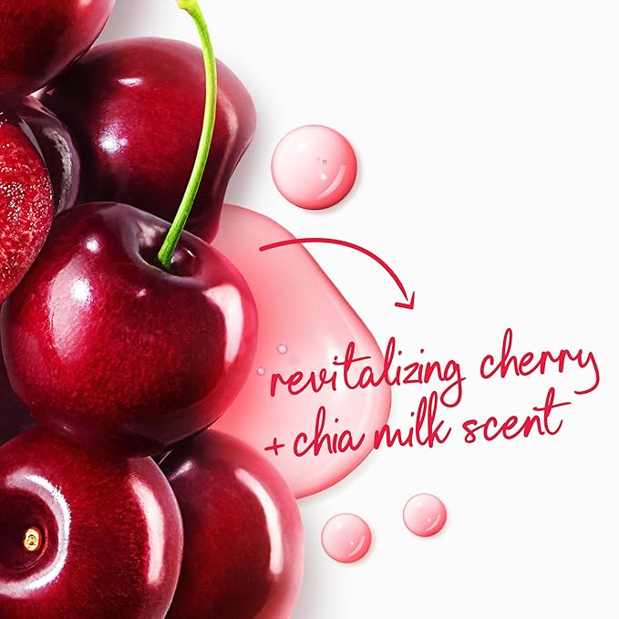 Dove Body Wash Revitalize Cherry and Chia Milk For 24hr Lotion-Soft Skin Moisturizing Skin Cleanser with No Sulfates No Parabens 20 oz