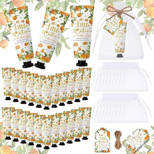 48 Sets Baby Shower Hand Cream Party Favors for Guests Gift Bulk Travel Size Hand Lotion Set for Baby Shower Wedding Christmas(Little Cutie)
