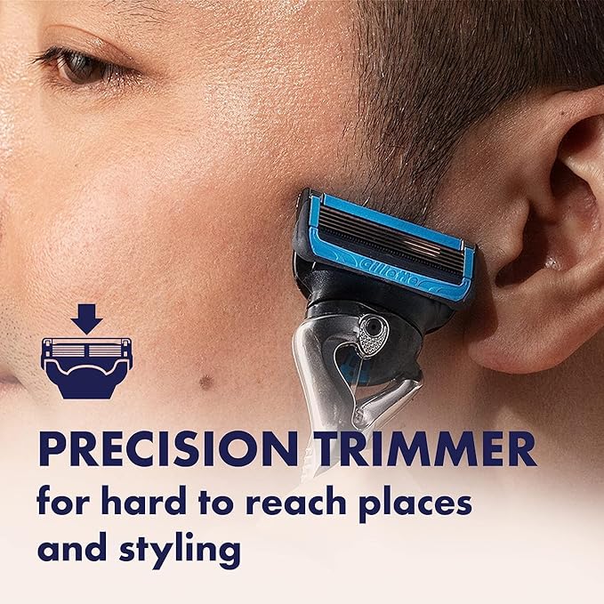 Gillette Mens Razor Blade Refills, 4 ProGlide Chill Cartridges, 4 ProGlide Shield Cartridges, Shields against Skin Irritation, Cools to sooth skin, 8 Count (Pack of 1)