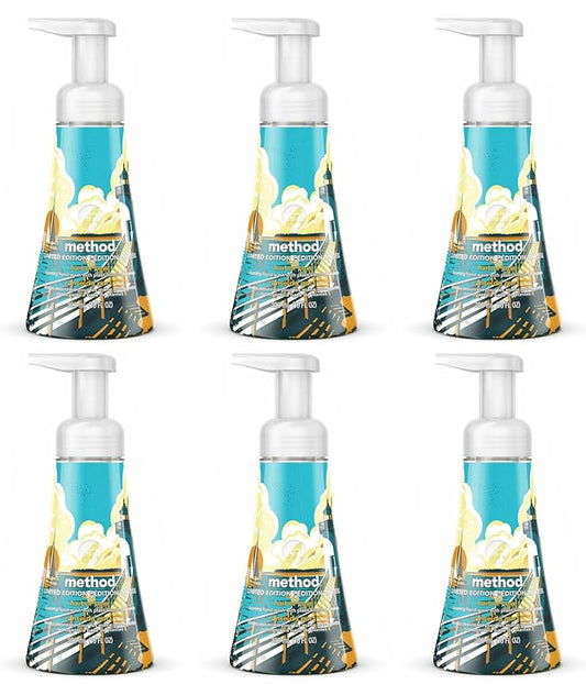 Method Set of 6 Limited Edition Handsoap - Green Cleaning - Cruelty-Free- Biodegradable formula made with plant-based cleansers + without parabens or phthalates (6, Foaming Harbor Cove)