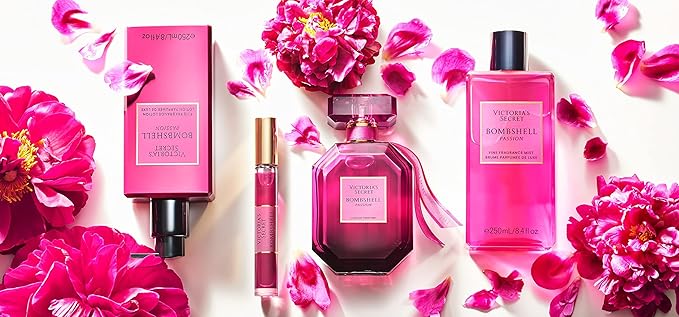 Victoria's Secret Bombshell Passion Eau de Parfum Rollerball, Notes of Sparkling Cassis, Queen Peony & Fuchsia Rose, Travel Size Mini Perfumes for Women (0.23 oz)