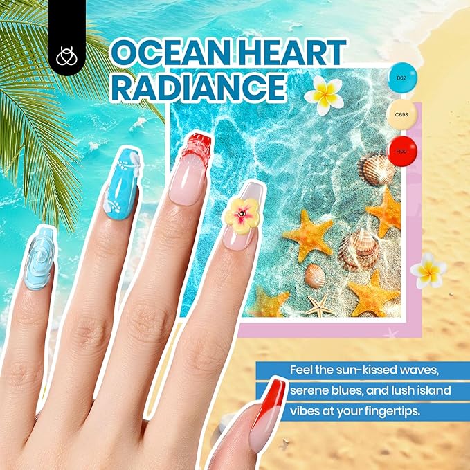 Beetles Gel Nail Polish Set, 44 PCS Red Brown Green Yellow Spring Summer Gel Polish Fairytale Town Collection 36 Colors with 4Pcs Base Top Coat