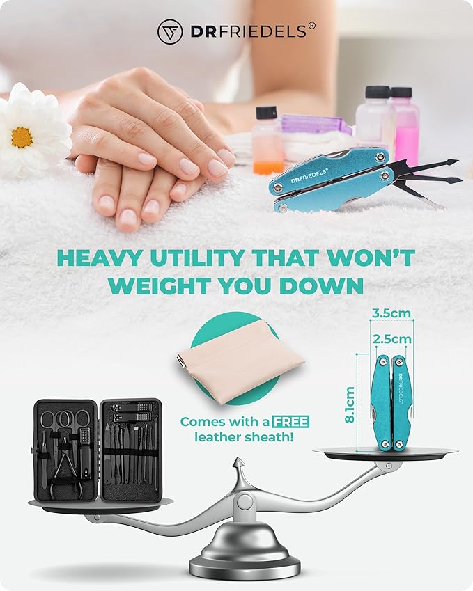 Manicure and Pedicure Kit - 9 in 1 Professional Manicure Set For Women & Men with Cuticle Trimmer, Cuticle Remover, Cuticle Pusher - Nail Techs & Nail Lovers’ Manicure Set Professional by DrFriedels