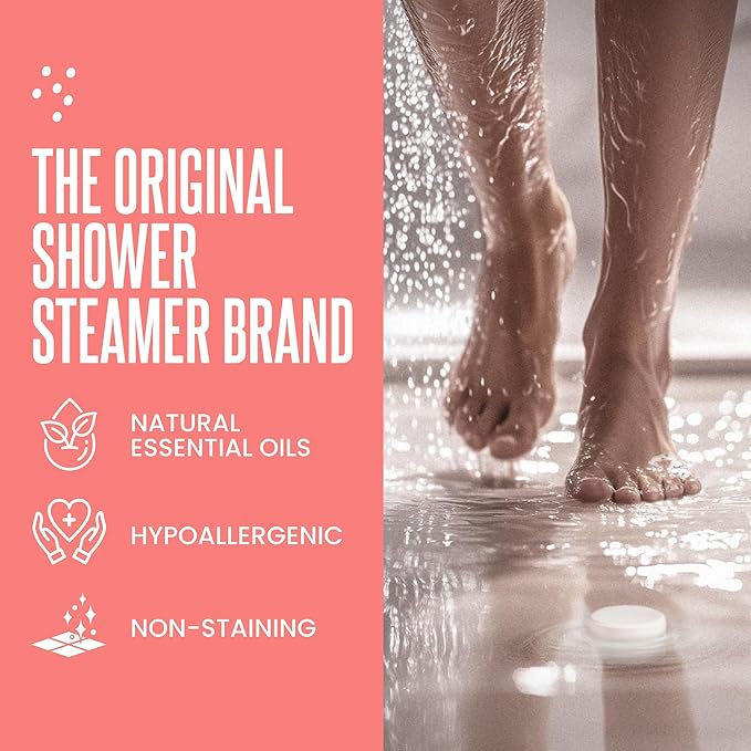 Cleverfy Shower Steamers Aromatherapy for Women and Men – Mothers Day Gifts for Mom – Self-Care Shower Bombs for Stress Relief and Relaxation – 6 Tablets