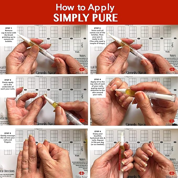 Bliss Kiss Nail Travel Manicure Kit - Great Gift Idea - Easy carry, to-go case to care for your nails, skin, and lips - Hydrating Nail and Cuticle Oil, Lotion Stick, Crystal Nail File, Lip Balm