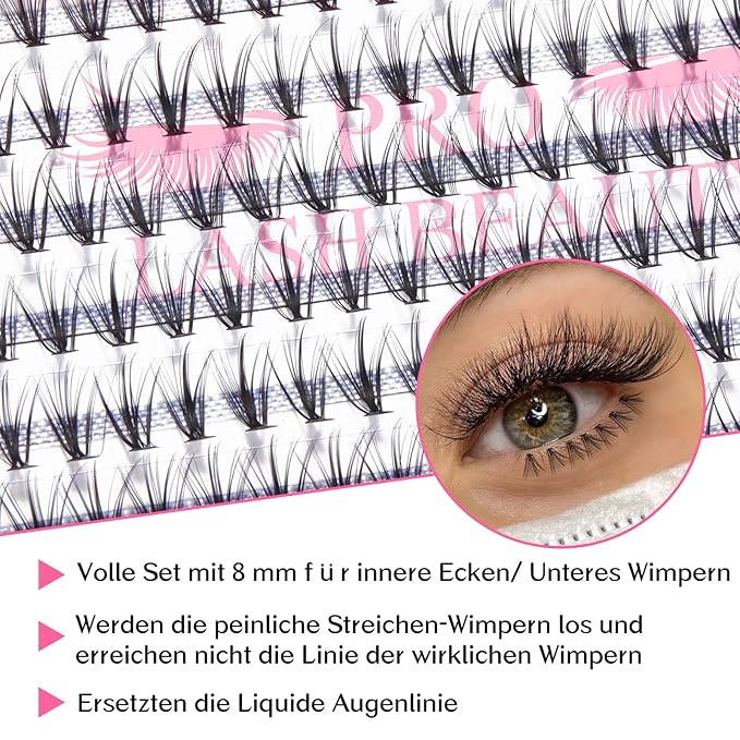 Individual Lashes 20D-D-0.07-9-16mix Cluster Lashes 20D C D Curl Wispy Lashes Bottom Lashes DIY Lashes At Home (20D-D-0.07,9-16mix)