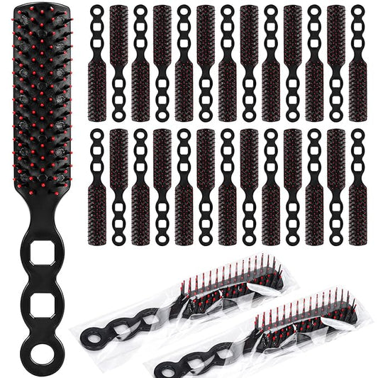 100 Packs Bulk Hair Brushes for Homeless, Anti Entangling Hair Brushes Anti Static Massage Combs, Disposable Plastic Hairbrush suitable Shelter Hotel Nursing Home Charity Church -Individually Wrapped