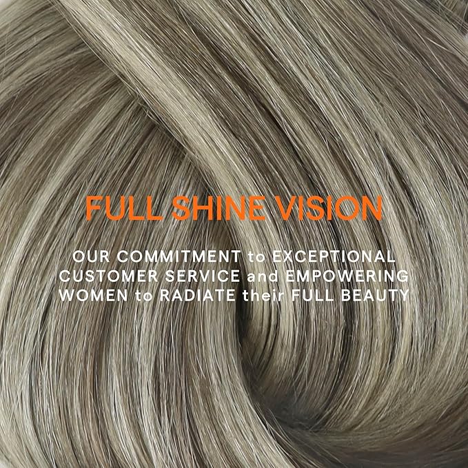 Full Shine 22 Inch Hair Extensions Balayage Cool Blonde Remy Clip in Human Hair Extensions Balayage Blonde Real Hair Clip in Extensions Human Hair 7 Pcs 120 G