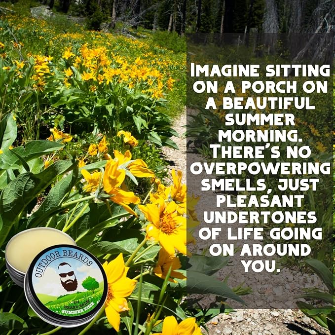 Beard Balm | 2 oz Cleansing Balm for Beards Short or Long | Beard Conditioner for Men | Essential Moisturizer for Every Man's Beard | Leave Hair and Skin Healthy (Summertime)