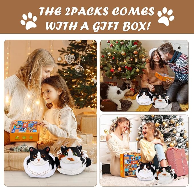 Drawstring Makeup Bag, Cat Makeup Bag, Travel Makeup Organizer, Cosmetic Pouch Bag, Cat Gift for Women, Lay Flat Makeup Bag Gifts for Cat Lovers(2-Pack)