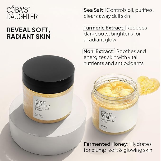 COBA'S DAUGHTER 3-Piece Body Care Gift Set | Mother's Day Gift set| Honey Turmeric Scrubs & Almond Orange Scrubs | Soothing Aloe Vera Gel| Shower Therapy for Women| Travel Size Beauty