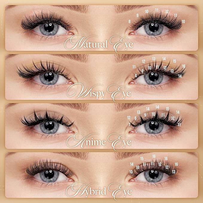 LASHVIEW 0.07 Thickness D Curl 8-15mm Mixed Tray Eyelash Extensions Individual Lash Extensions Semi-permanent Pure Korean Silk lashes Soft Application for Professional Salon Use