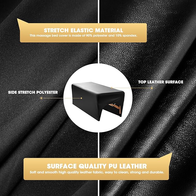 Onism Lash Bed Cover - Wipeable PU Leather Massage Table Cover, Waterproof, Soft Comfortable Spa Bed Cover, Suitable for Fits Grafting Eyelash Beds Massage Tables, Perfect for Salons Spa Home Use