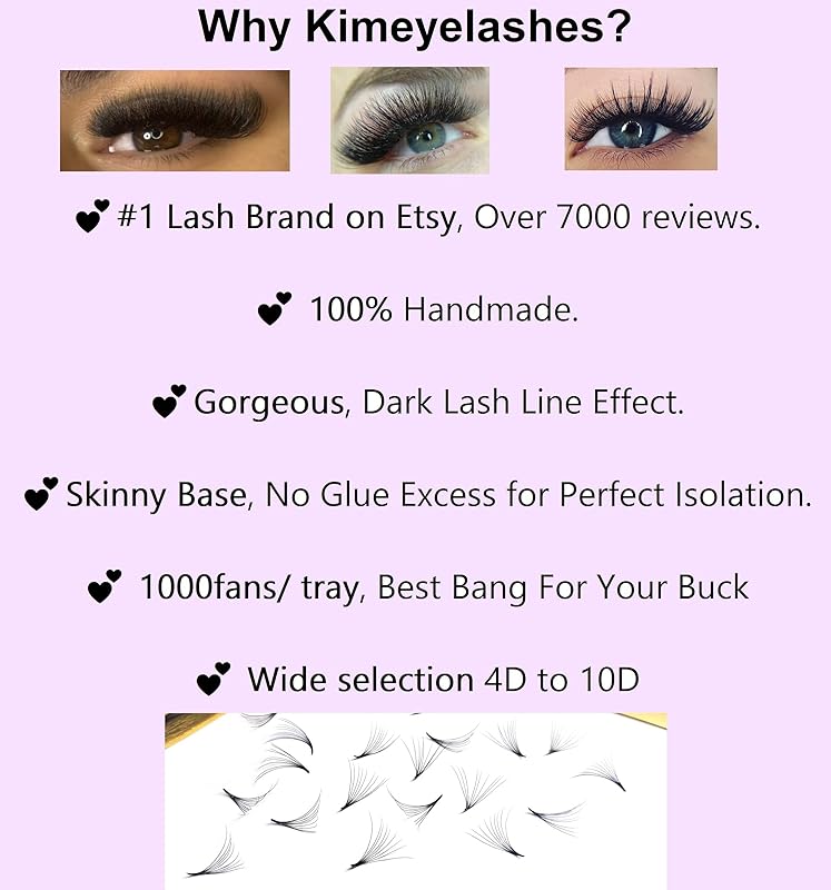 1000 Premade volume fans Mixed 4 lengths 9-12 | 11-14 | 13-16 CC, D Curl Wispy Handmade eyelash extensions supplies Russian volume lash promade fan 4D 5D 6D 10D (9mm - 12mm, 10D - 0.05 - D)