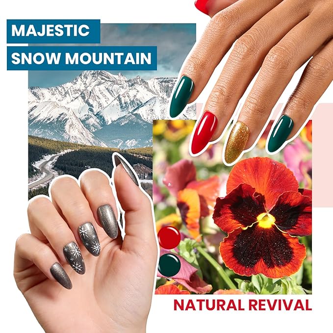 Beetles Gel Nail Polish Kit with U V Light, 68 Pcs 45 Colors Spring Summer Gel Polish Set Soak Off Manicure Tools Nail Red Green Nude Purple Gel Kit Gifts for Women