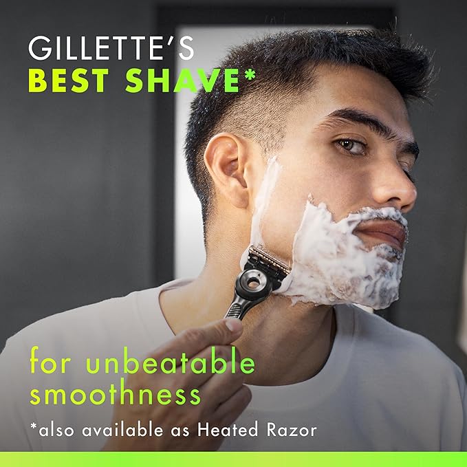 GilletteLabs Razor Blade Refills, 12ct Razor Cartridges, Razor Refills for Men Compatible with GilletteLabs Exfoliating Bar Razor and Heated Razor