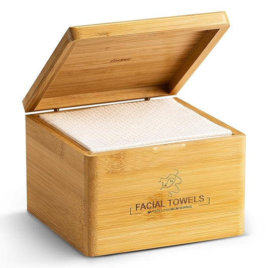 Clean Facial Towels,1 Box with 60 Ct Disposable Face Towels - Premium Facial Cleansing Cloths & Towelettes, Perfect for Skincare Routine - Biodegradable, Travel-friendly, and Eco-friendly