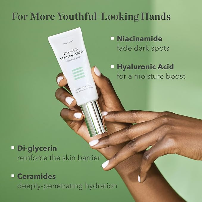 Bioeffect EGF Serum Set for Face and Hands, Anti-Aging Skin-Care with Hydrating Hyaluronic Acid, Barley Epidermal Growth Factor to Fight Wrinkles, Collagen Loss and Dark Spots