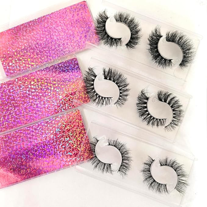 Fluffy False Eyelashes 12-15mm Natural Look Lashes 10 Styles Faux Mink Lashes Bulk Total 40 pairs