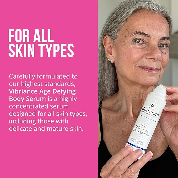 Vibriance Age Defying Body Serum, 4.5 fl oz - Anti Aging and Ultra Hydrating - Infused with Hyaluronic Acid - Fast-Absorbing Crepey Skin Corrector for Wrinkles, Dryness