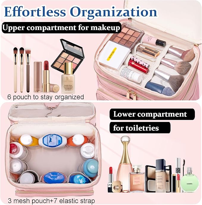 Large Toiletry Bag for Women Men,Waterproof Portable Shower Caddy for College Dorm,Bathroom Bag, Quick Dry Shower Bag Hanging Toiletry Bags for For Full Sized Toiletries And Cosmetics